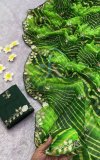 Jk 405 Soft Chiffon Embroidery Work Boder Saree